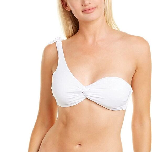 OndadeMar white 2-piece Standard Air One Shoulder bikini Medium Coverage Bottoms - Picture 1 of 5